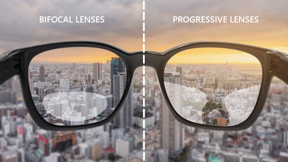 Qué diferencia hay entre lentes bifocales y progresivas?